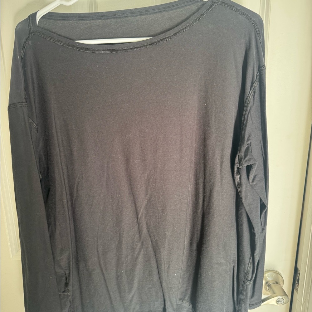 Lululemon Classic Women's Long Sleeve Boatneck Top - Black